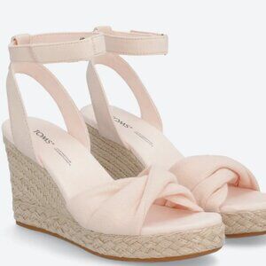 Toms Marisela Light Pink Wedges - like new Size 7